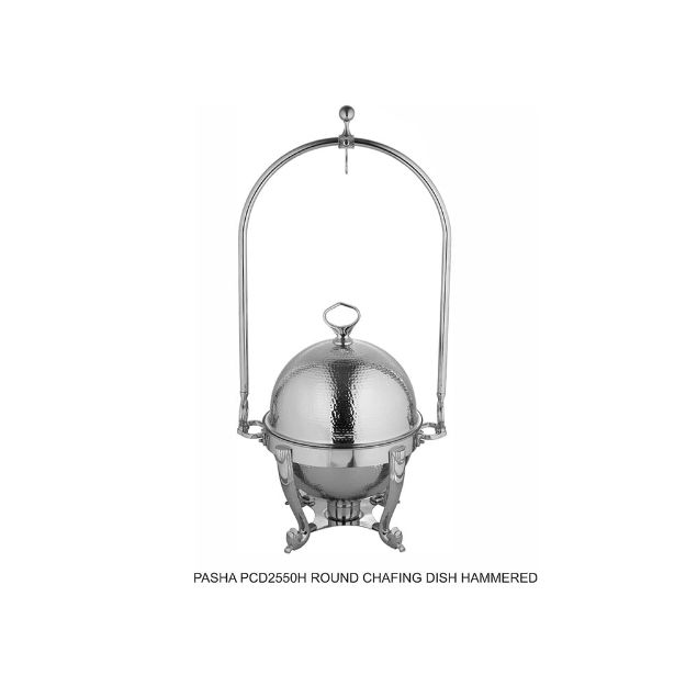 Picture of PASHA PCD2550H ROUND CHAFING DISH HAMMERED 10L