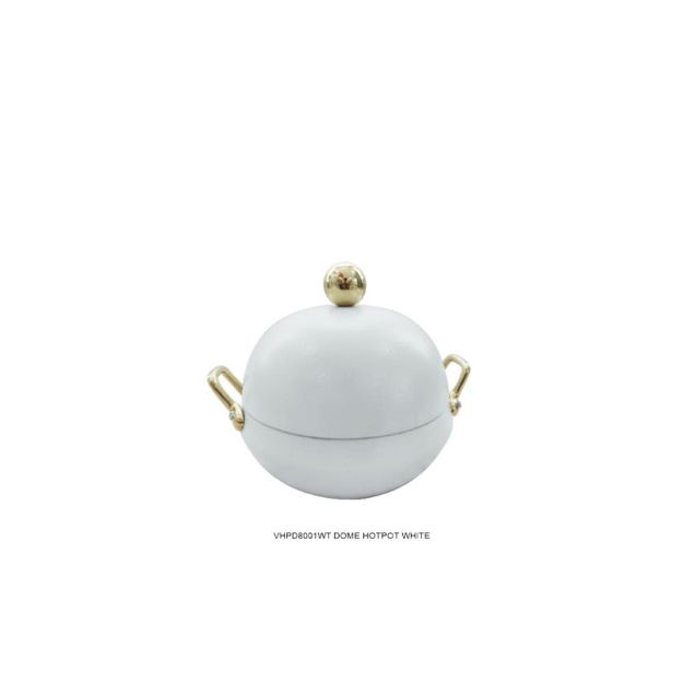 Picture of VHPD8003WT DOME HOTPOT 5L WHITE/GOLD
