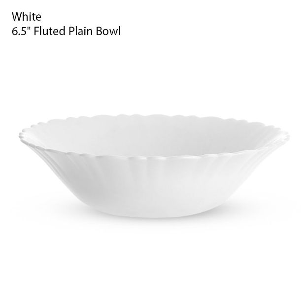 Picture of BOROSIL FLUTED BOWL 6.5 INCH WHITE