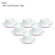 Picture of BOROSIL PLAIN CUP & SAUCER SET 14CL 12 PIECE