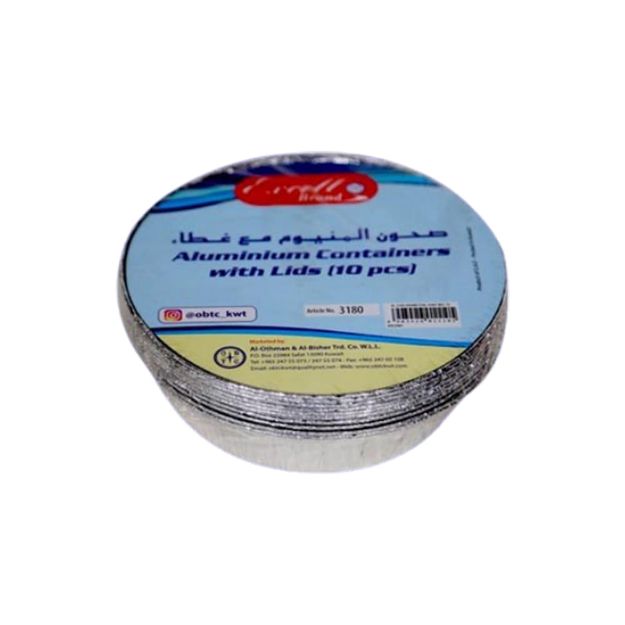 Picture of Excell 3180 Round Foil Container With Lid 10pcs