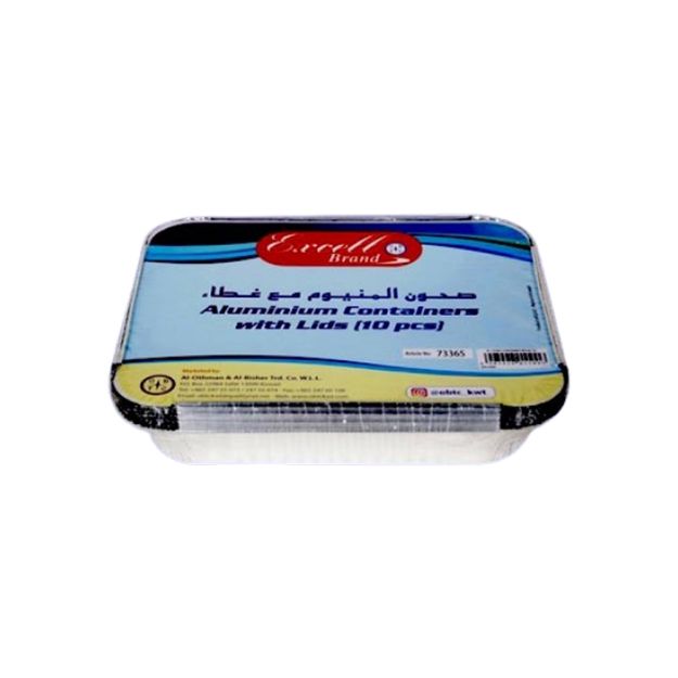 Picture of Excell 73365 Foil Container With Lid 10pcs