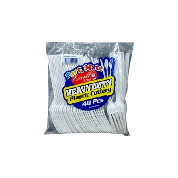 Picture of Excell Partymate Heavy Duty Eating Fork 40pcs