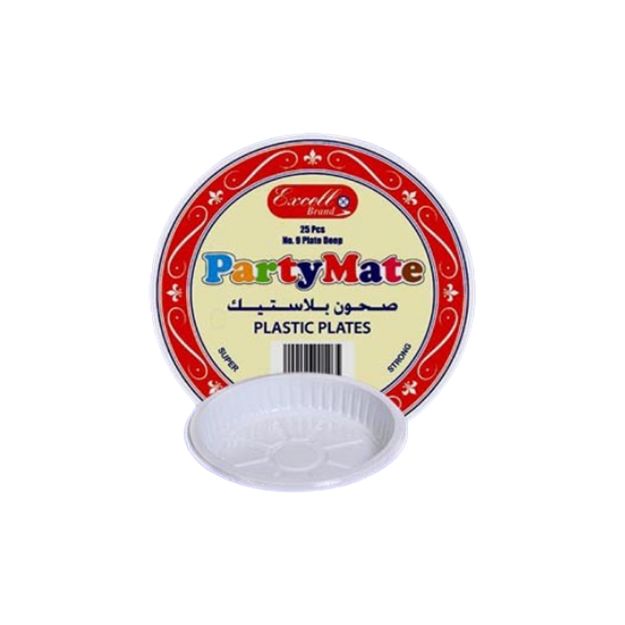 Picture of Excell Partymate No.11 Plastic Plate 25pcs