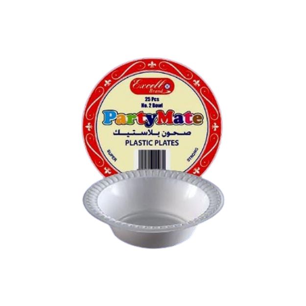 Picture of Excell Partymate No.2 Plastic Bowl 25pcs