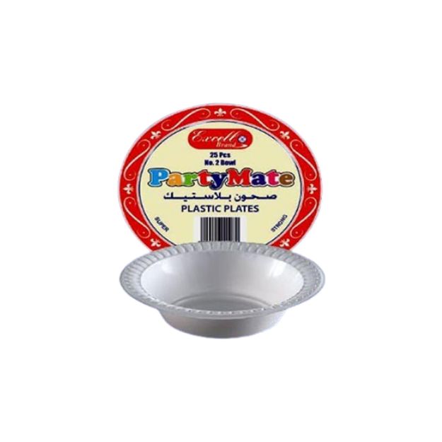 Picture of Excell Partymate No.3 Plastic Bowl 25pcs