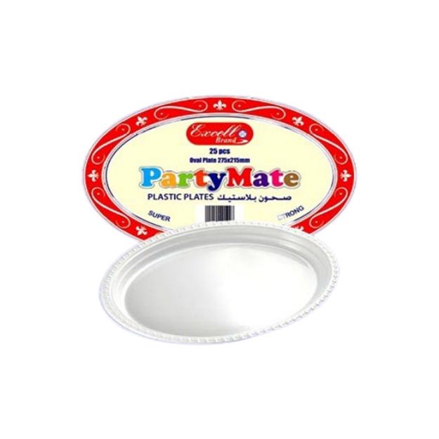 Picture of Excell Partymate Oval Plate Large 25pcs