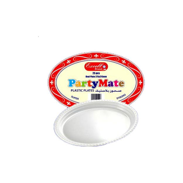 Picture of Excell Partymate Oval Plate Medium 25pcs