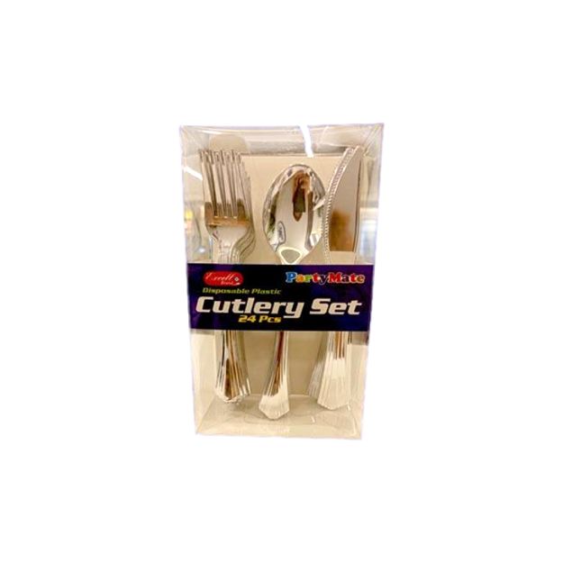 Picture of Excell Partymate Silver Cutlery Set 24pcs