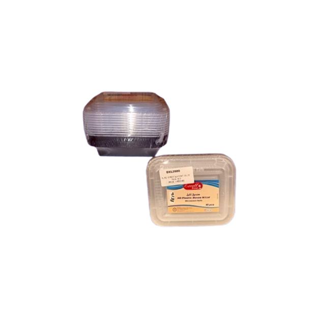 Picture of Excell RE 12 Rectangle Black Container With Lid 10pcs