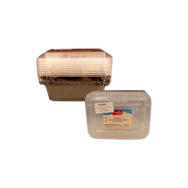 Picture of Excell RE 24 Rectangle Black Container With Lid 10pcs
