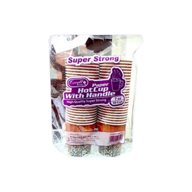 Picture of Excell Super Strong Hot Cups With Handle 7oz 50pcs