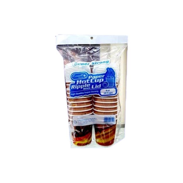 Picture of Excell Super Strong Ripple Cup With Lid 12oz 20cups