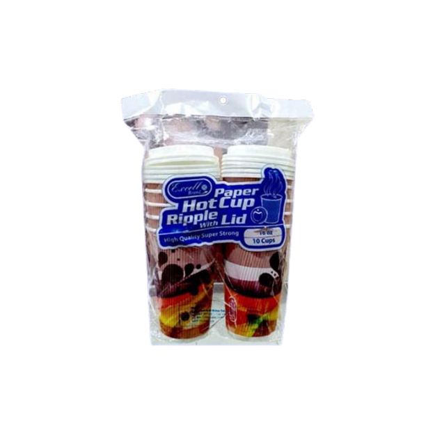 Picture of Excell Super Strong Ripple Cup With Lid 16oz 10cups