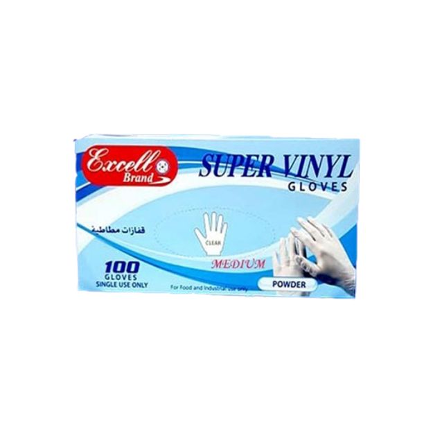 Picture of Excell Super Vinyl Gloves Powder-free medium 100pcs
