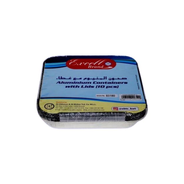 Picture of Excell 83180 Foil Container With Lid 10pcs