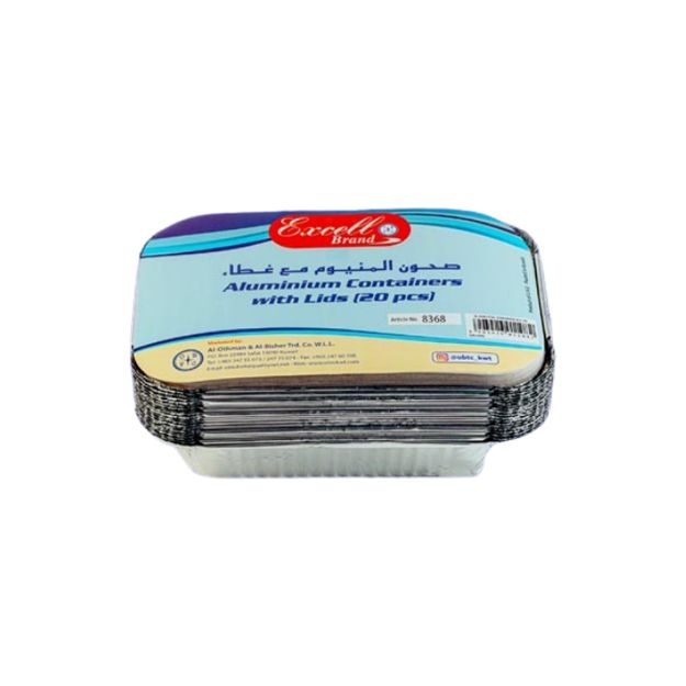 Picture of Excell 8368 Foil Container With Lid 20pcs