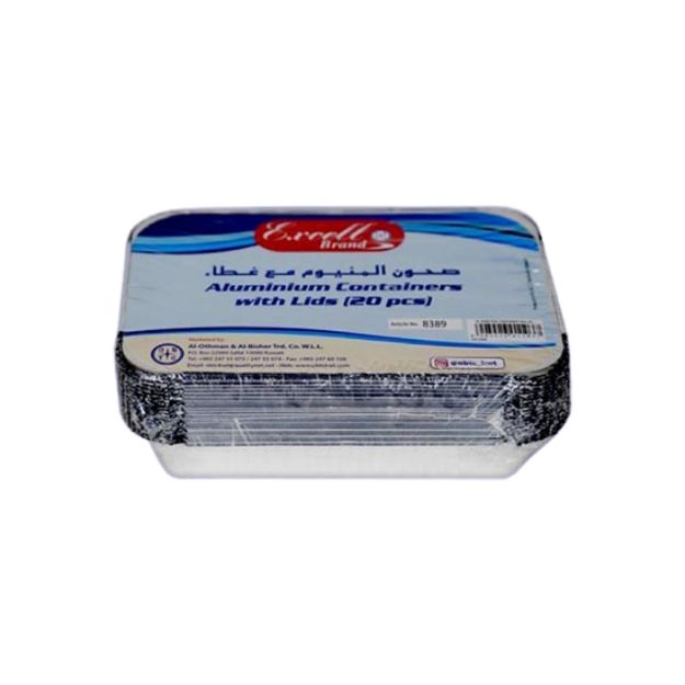 Picture of Excell 8389 Foil Container With Lid 20pcs
