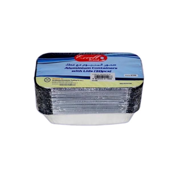 Picture of Excell 8390 Foil Container With Lid 20pcs