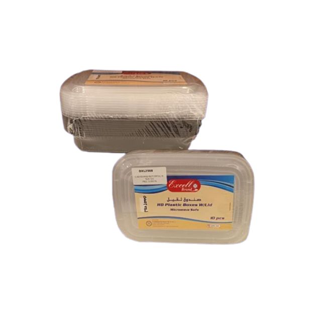 Picture of Excell MG 1000 Mango Rectangle Container With Lid 10pcs