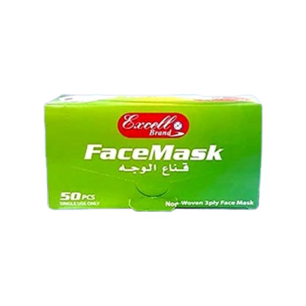 Picture of Excell Non Woven Face Mask 3-Ply 50pcs